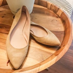 Embossed Suede Flats